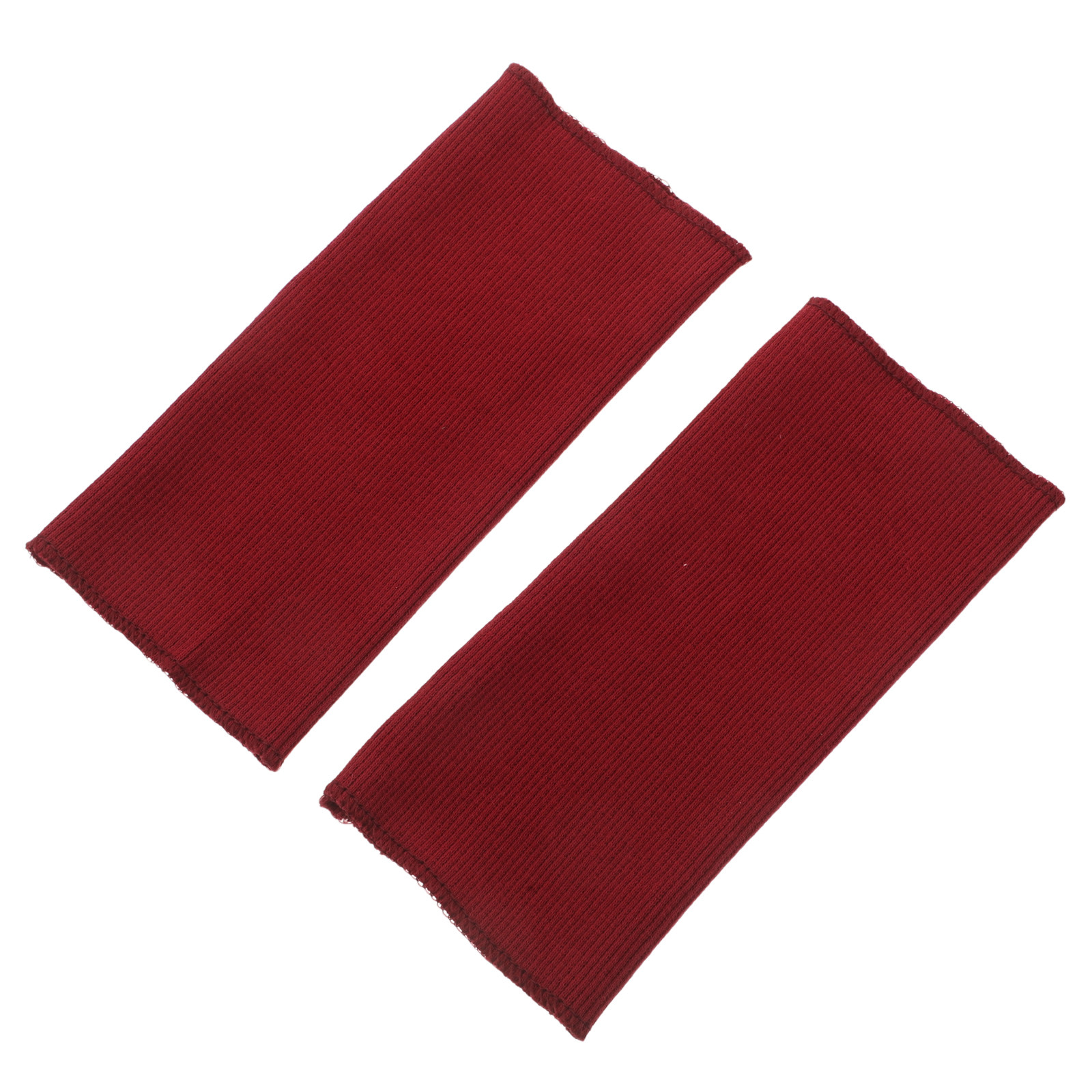 Sewing Repair - 1Pair Dark Red Ribbed Knit Cuff