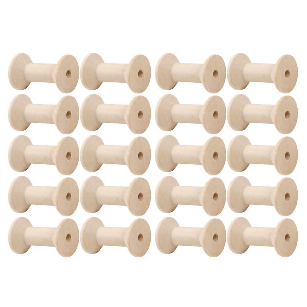 20pcs Wooden Bobbins Thread Sp - Thread Bobbins Empty ulasan dan harga
