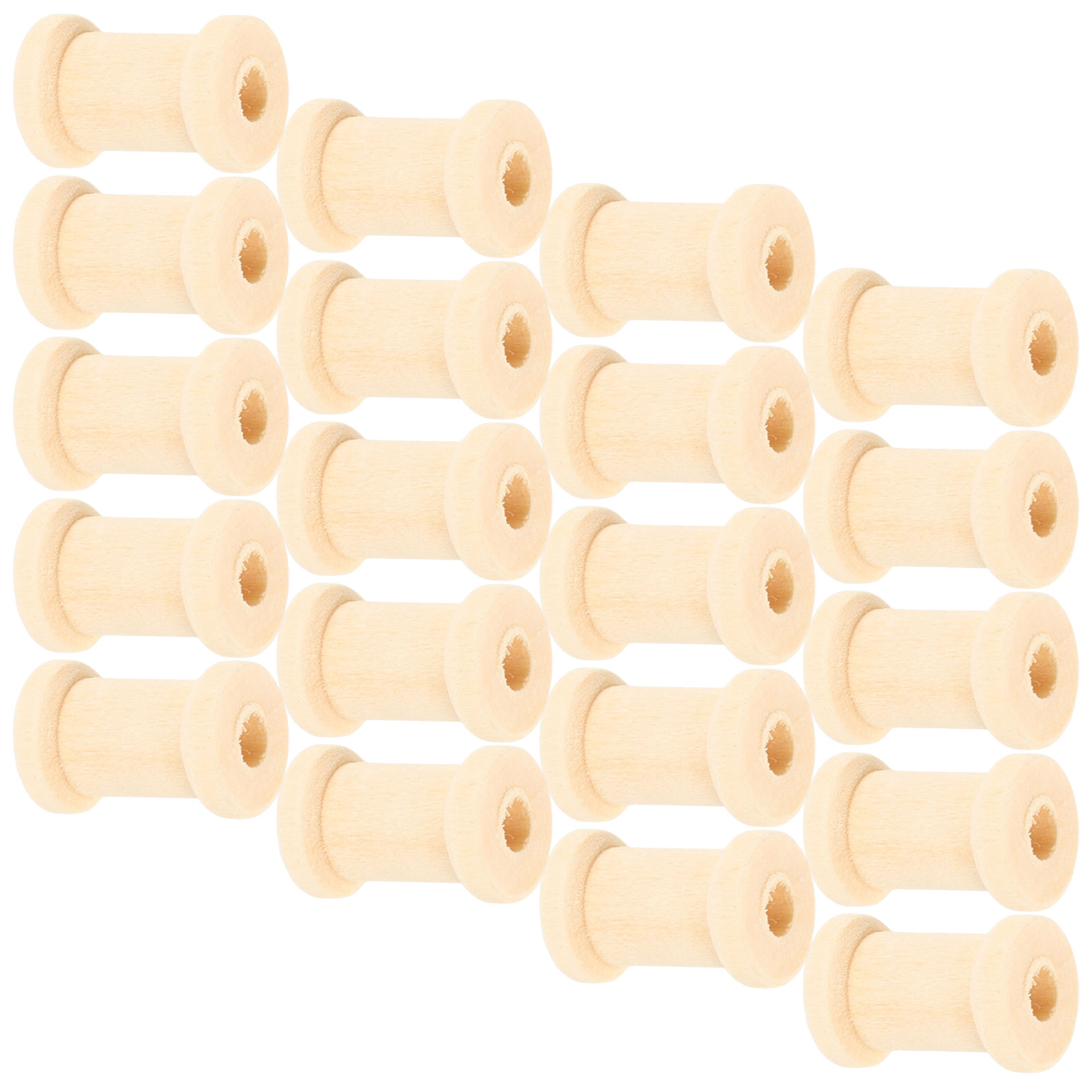 100Pcs Wooden Thread Spools 0. - Thread Bobbins Empty ulasan dan harga