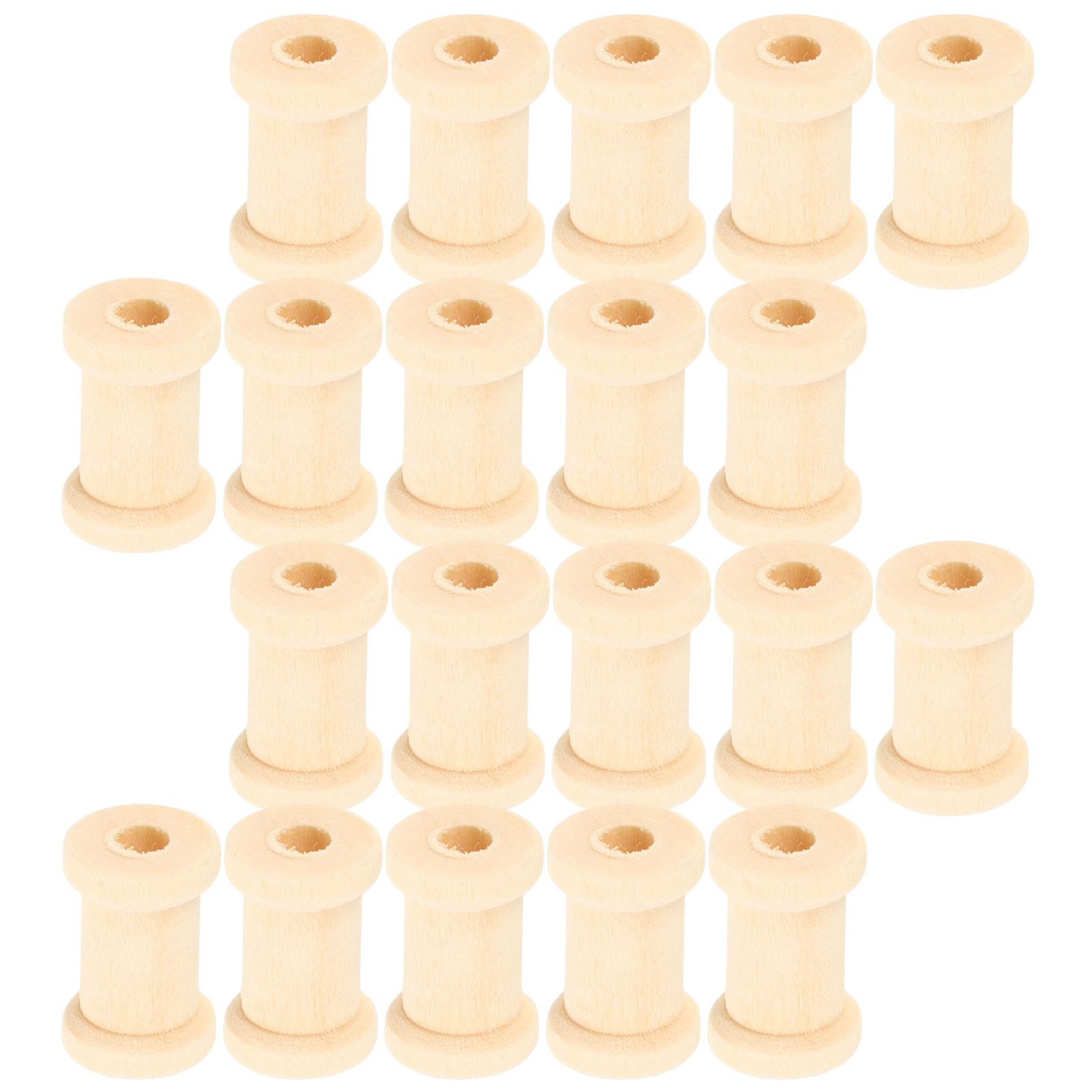 100Pcs Wooden Thread Spools 0. - Thread Bobbins Empty ulasan dan harga