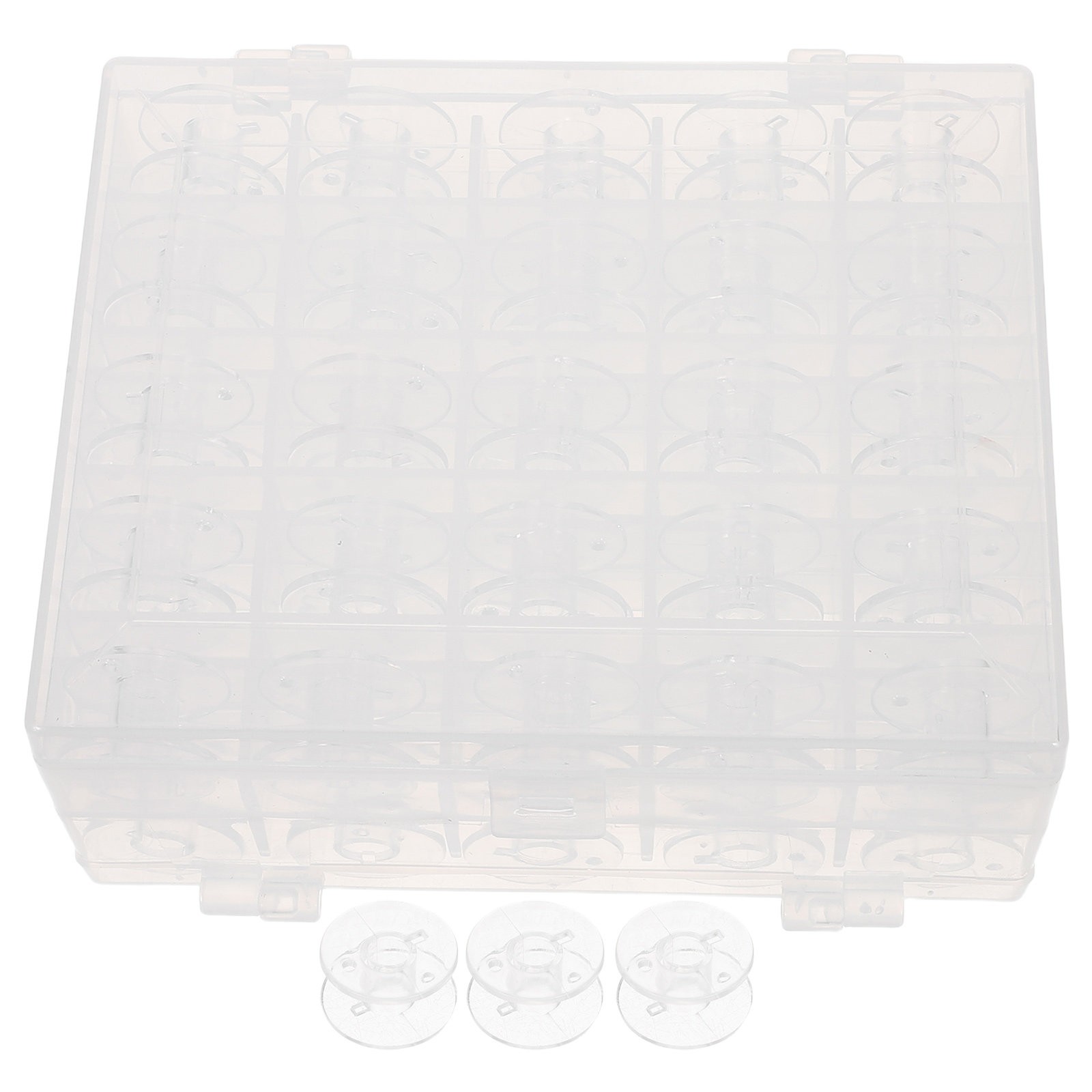 50Pcs Clear Bobbins Plastic Se - Thread Bobbins Empty ulasan dan harga