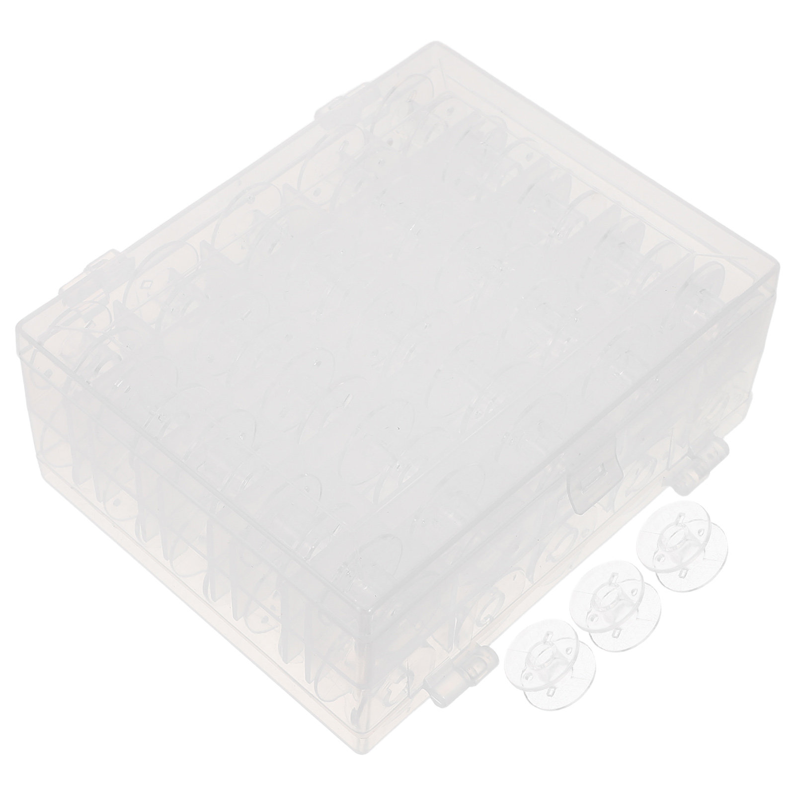 50Pcs Clear Bobbins Plastic Se - Thread Bobbins Empty ulasan dan harga