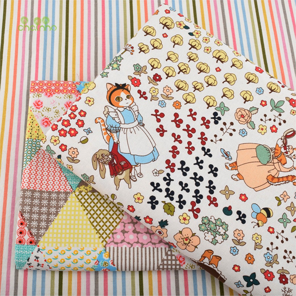 Chainho,Printed Cotton Linen F - Sewing Geotextile Fabric ulasan dan harga