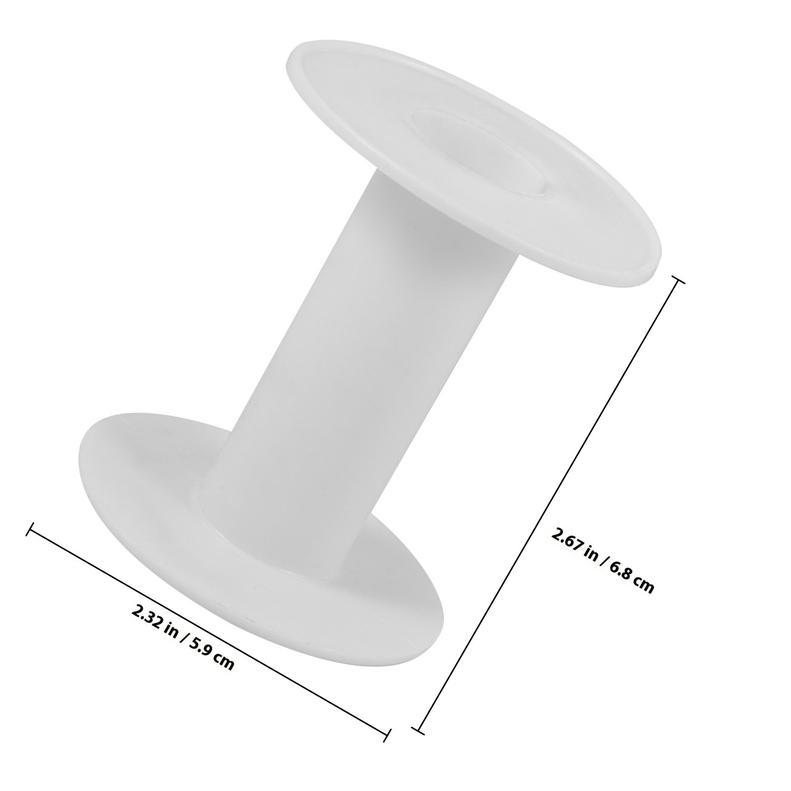 10Pcs Plastic Spools White Ver - Thread Bobbins Empty ulasan dan harga