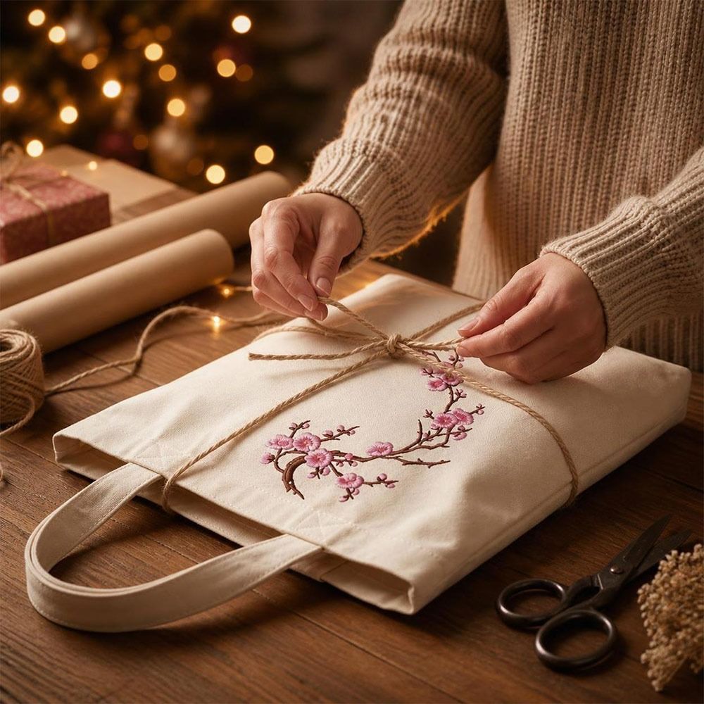 DIY Cherry Blossom Iron On Pat - Sewing Repair ulasan dan harga