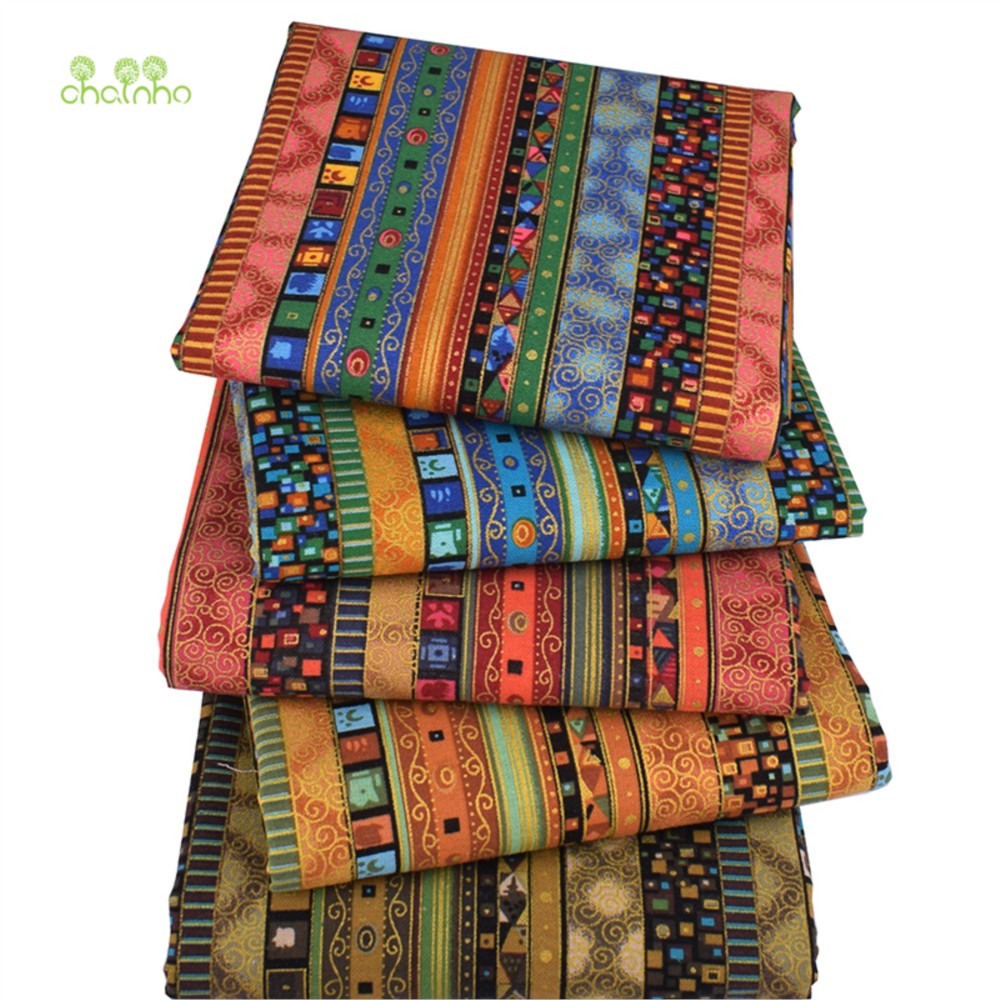 Chainho,Print Cotton Linen Fab - Sewing Geotextile Fabric ulasan dan harga