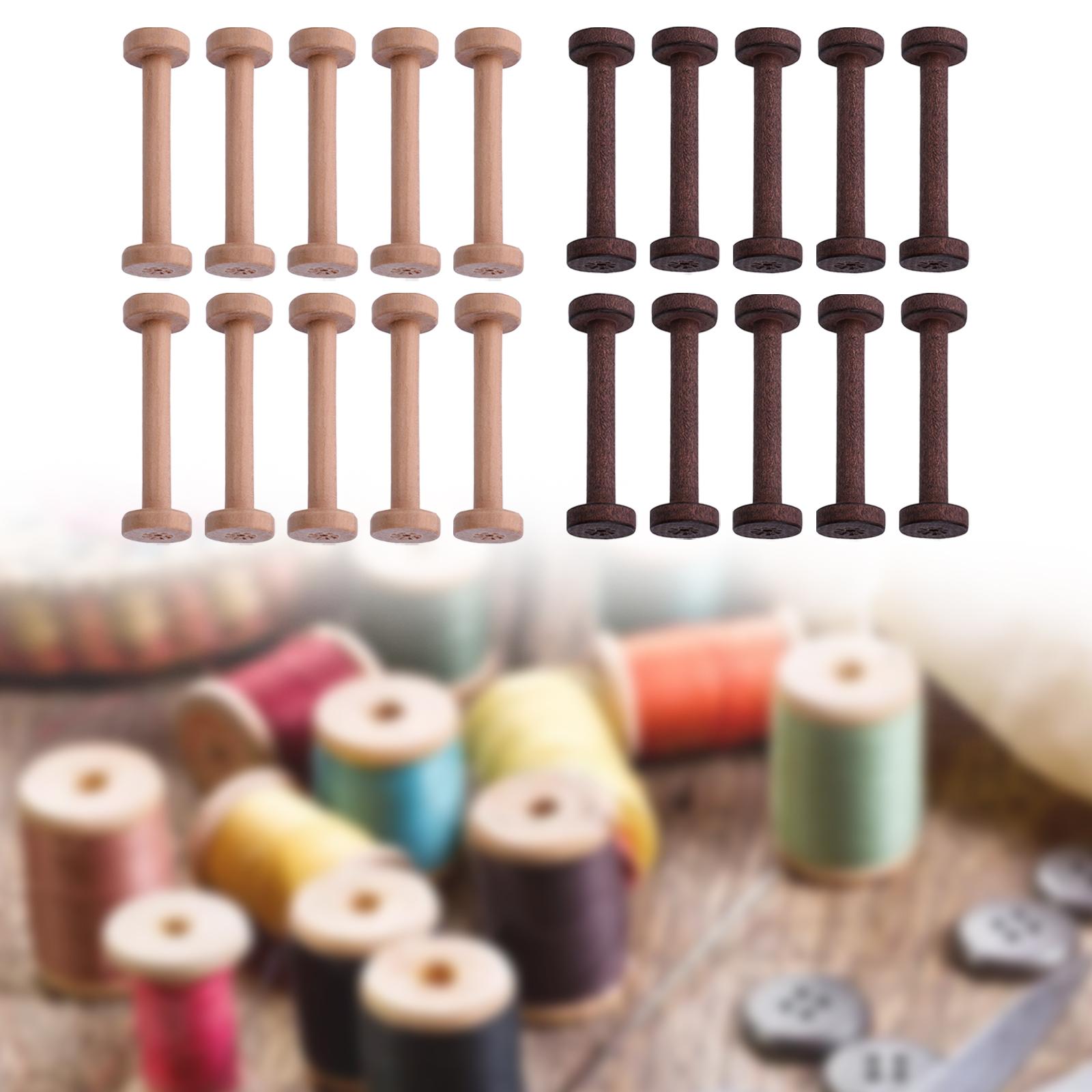 Wood Bobbins 10pcs Smooth Fini - Thread Bobbins Empty ulasan dan harga