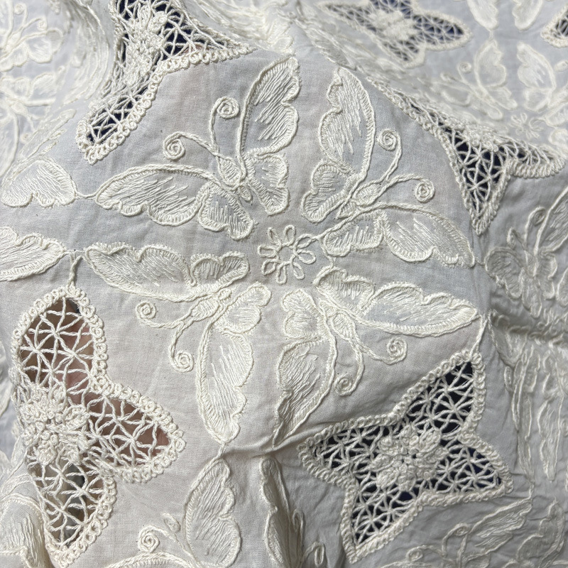 Butterfly Cotton Eyelet Embroi - Sewing Eyelet Fabric ulasan dan harga