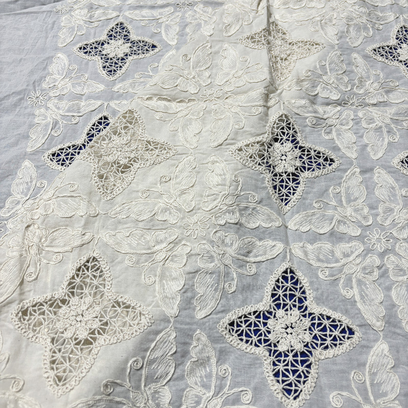 Butterfly Cotton Eyelet Embroi - Sewing Eyelet Fabric ulasan dan harga