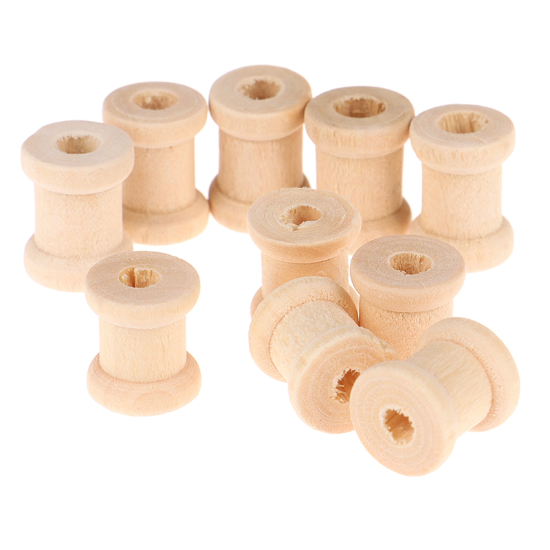 100PCS Wooden Empty Thread Spo - Thread Bobbins Empty ulasan dan harga