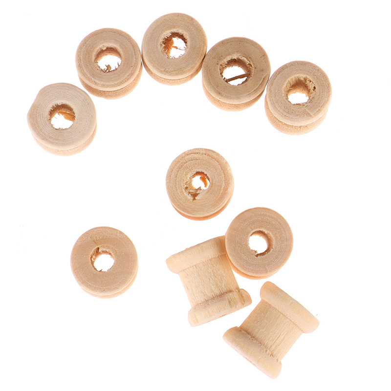 100PCS Wooden Empty Thread Spo - Thread Bobbins Empty ulasan dan harga