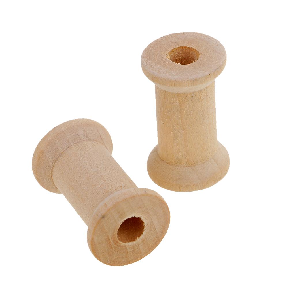 Wooden Empty Bobbin Set 20 Pie - Thread Bobbins Empty ulasan dan harga