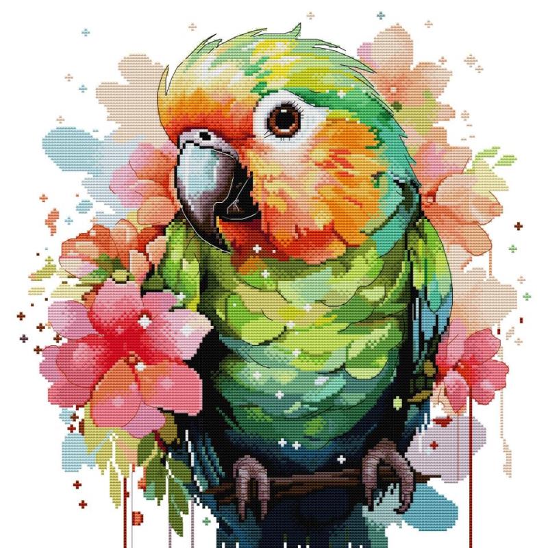 Bird Patterns Parrot Cross Sti - Textile Sewing Patterns ulasan dan harga