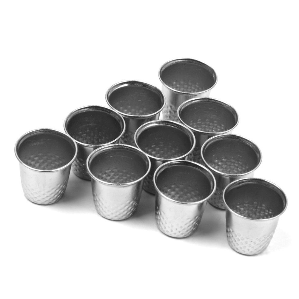 10Pcs Sewing Thimble Silver Ha - Sewing Thimble Metal ulasan dan harga
