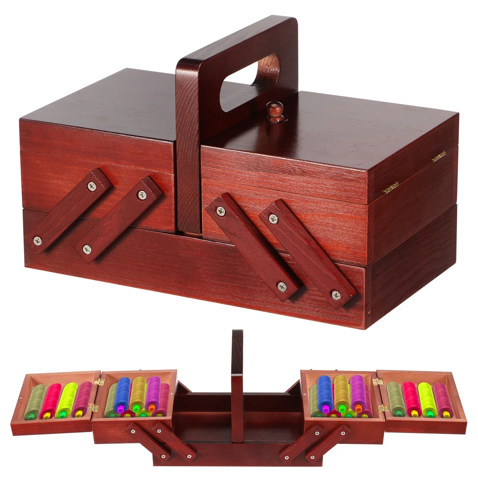 Expandable Sewing Thread Box W - Thread Bobbins Empty ulasan dan harga