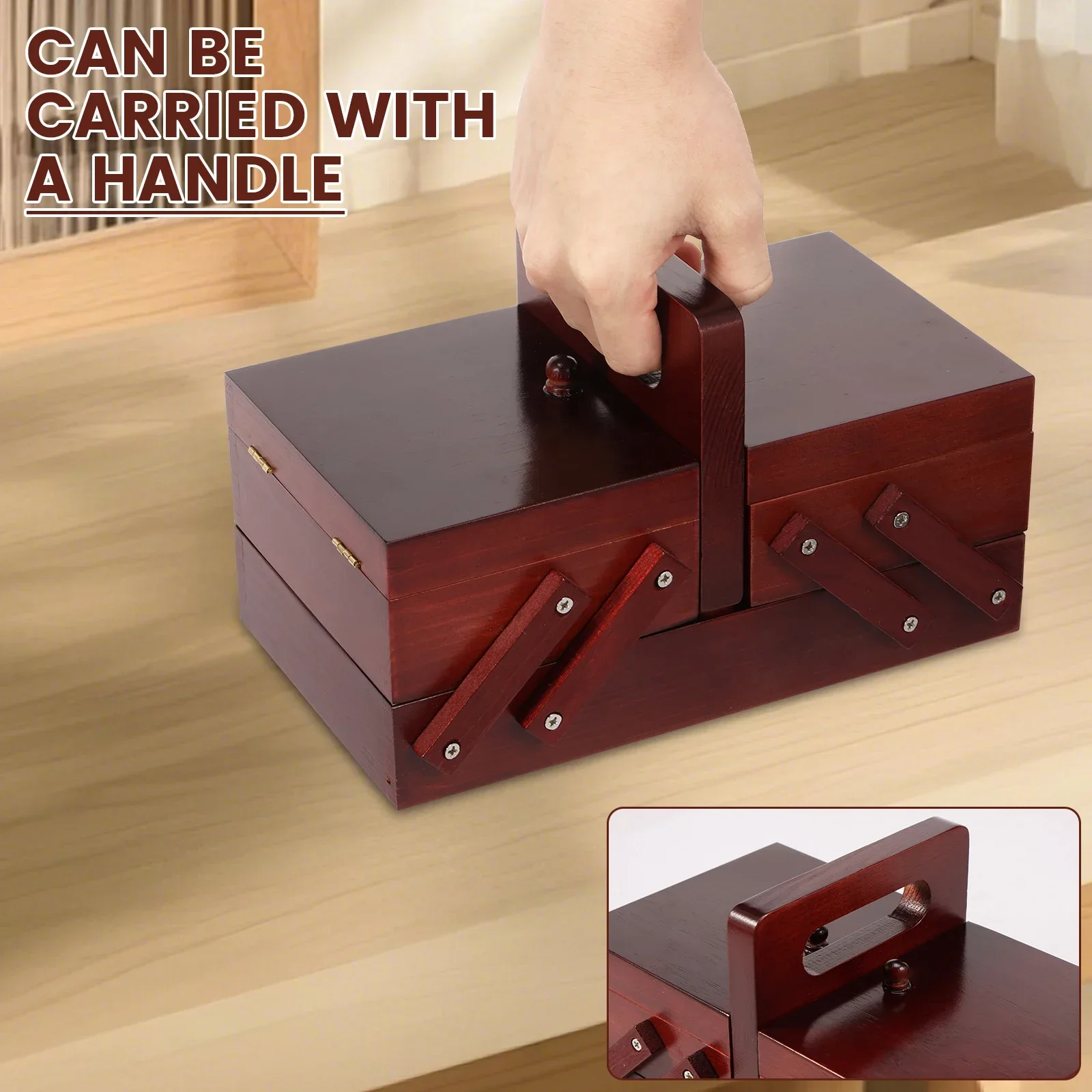 Expandable Sewing Thread Box W - Thread Bobbins Empty ulasan dan harga