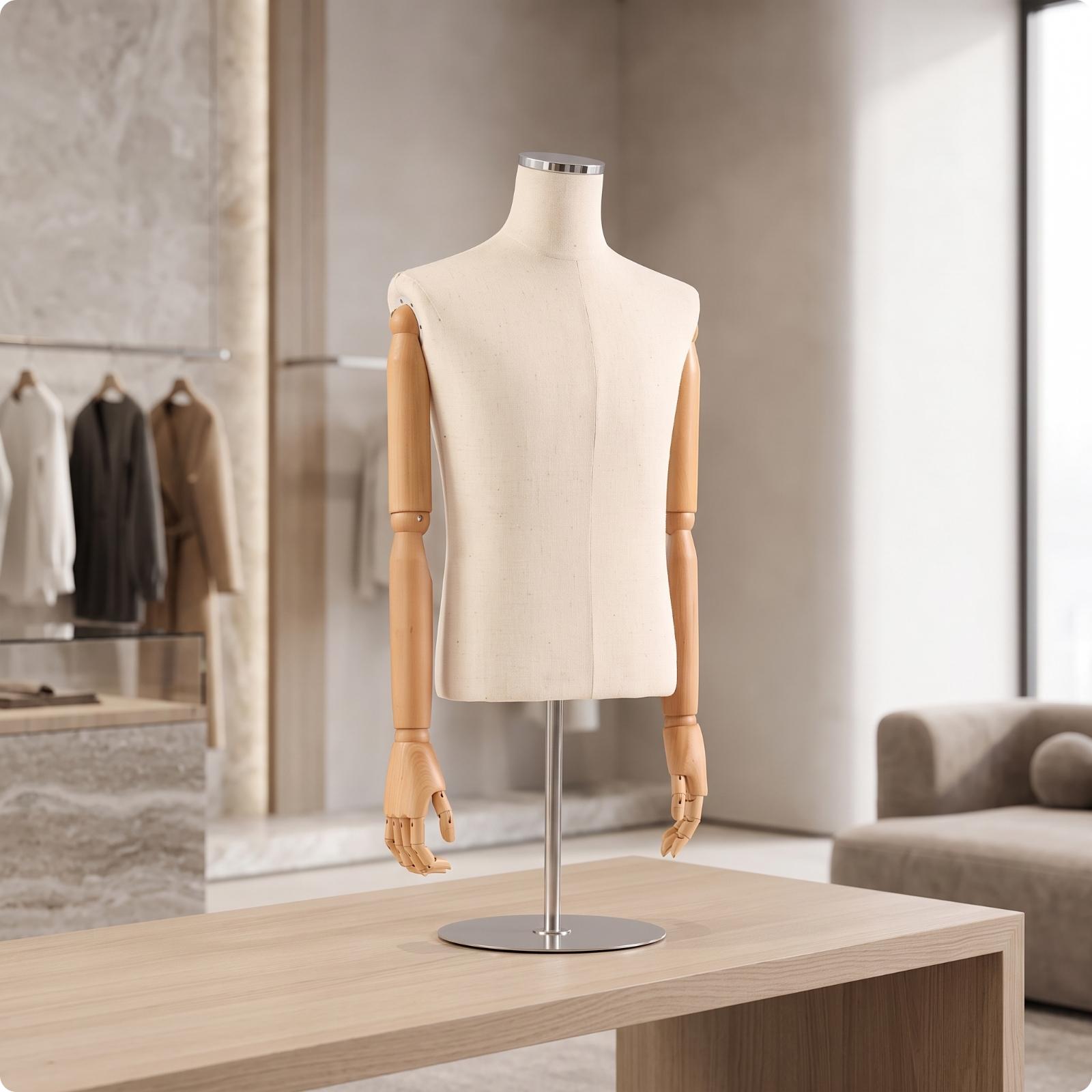 Male Half-Body Mannequin texti - Dress Form Mannequin ulasan dan harga