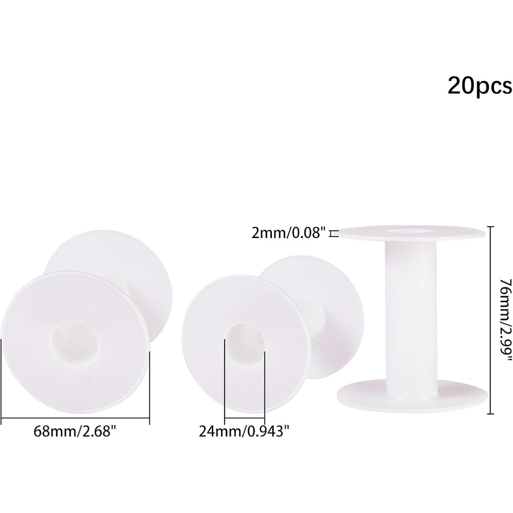 20pcs 3 Inches Plastic Empty S - Thread Bobbins Empty ulasan dan harga