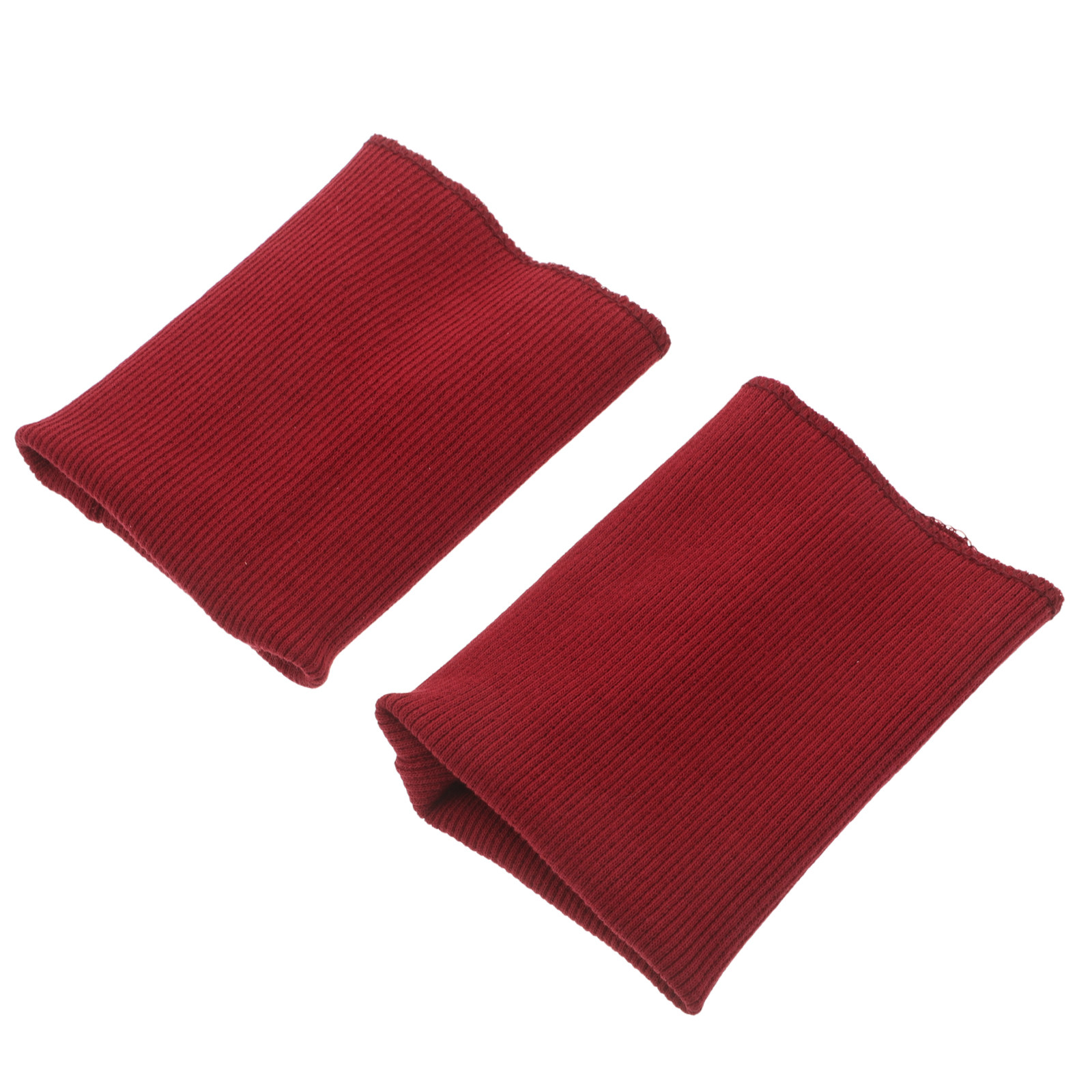 1Pair Dark Red Ribbed Knit Cuf - Sewing Repair ulasan dan harga