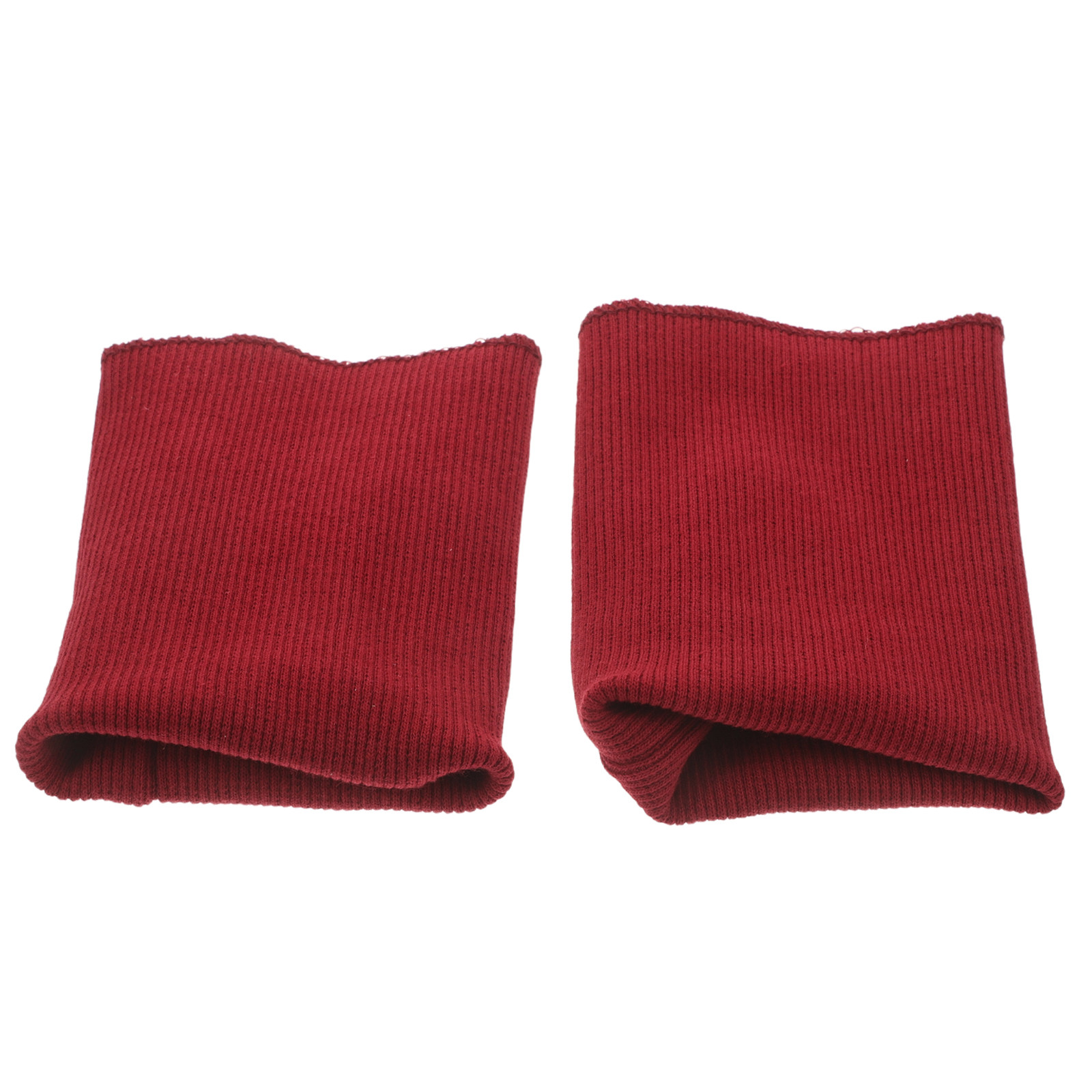 1Pair Dark Red Ribbed Knit Cuf - Sewing Repair ulasan dan harga
